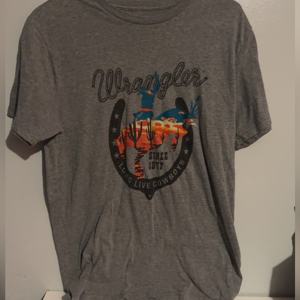 Wrangler Gray Graphic Men's T-Shirt